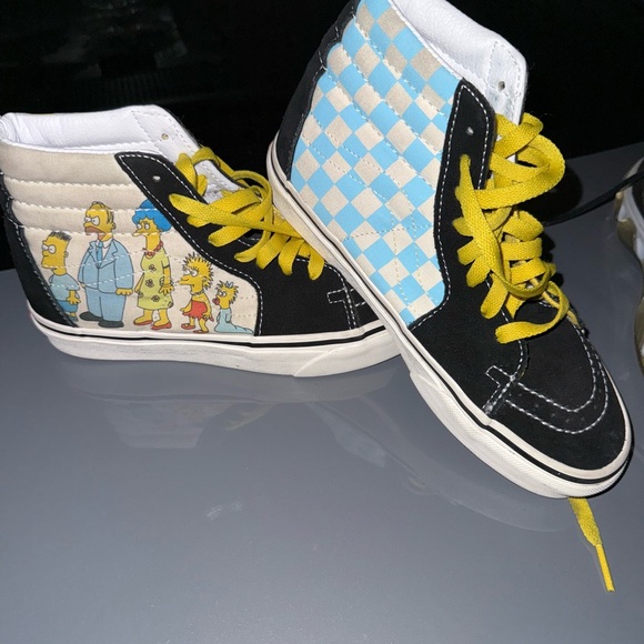 Vans Kids High-Top Sneakers - Black, Blue, and Yellow - Picture 1 of 5